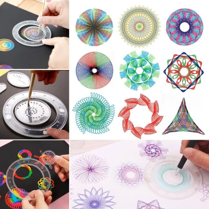 5/12/22PCS%20Durable%20Interlocking%20Gears%20Wheels%20Spirograph%20Plastic%20Special%20Shaped%20Drawing%20Toys%20Set%20Geometric%20Ruler%20School%20Office%20-%20Image%203