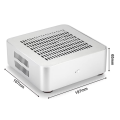 All Aluminum Chassis Mini HTPC Case- Mini ITX Computer Cases for Gaming PC Desktop with 8Pin Supply PSU White. 