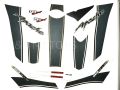 Tvs apache 160 2v grey bike full sticker kit. 