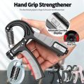 Hand Gripper, R-Shape Adjustable Countable Hand Grip Strength Exercise Strengthener Gripper, Indoor Fitness Equipment. 
