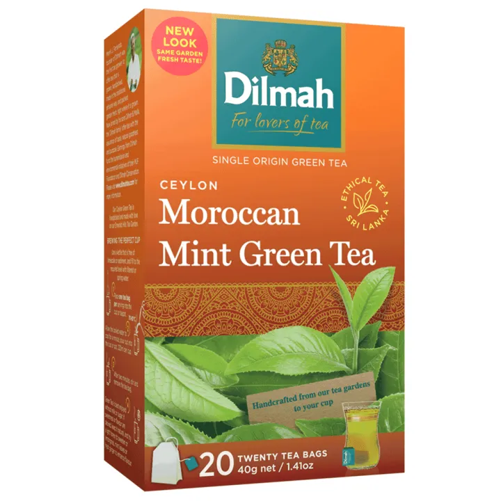 Dilmah Ceylon Green Tea With Moroccan Mint20 Tea Bags (40g)