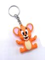 TERA 13 Kids Keychain For Girls 2 Piece Cartoon Keychain For Boys Return Gifts Keychain For Kids Cute Orenge And Grey Color  Tom and Jerry key chain| Pack of 2 |Gift item  Mixed Cartoon Silica gel Keychain Backpack DIY Pendant. 