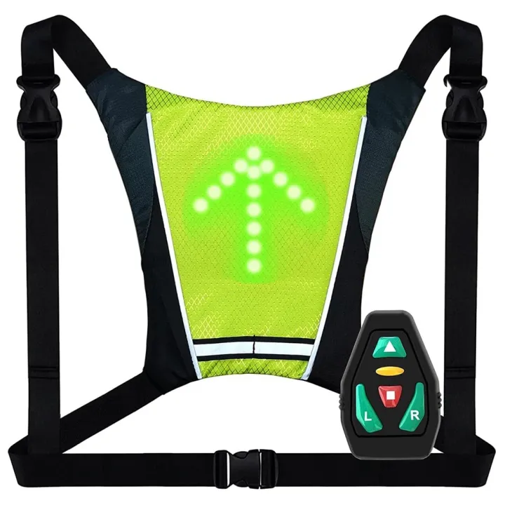 LED Bike Turn Signal Backpack,Rechargeable Reflective Backpack | Daraz.lk
