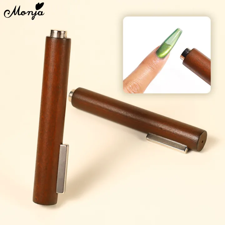 Monja 2-in-1 Cat Eye Nail Magnetic Stick 3D Cat Eye Magnetic Rod UV Gel Magnet Tools Strong Effect Magnets DIY Manicure Tools