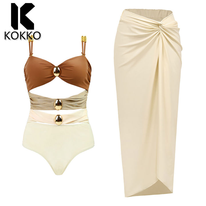 KOKKO%20Women1%20Pieces%20Swimsuits%20With%20Matching%20Wrap%20Skirt%20Contrasting%20Color%20Spaghetti%20Straps%20Swim%20Top%20Mesh%20Cover%20Up%20-%20Image%209