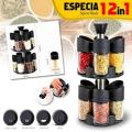 12-Piece Spice Jar Rack: Ideal for Kitchen Organization. 