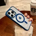 Luxury Magsafe Transparent Case For iPhone 16 15 14 13 12 11 Pro XS XR Max Mini 7 8 Plus SE 2022 Magnetic Wireless Charge Cover. 