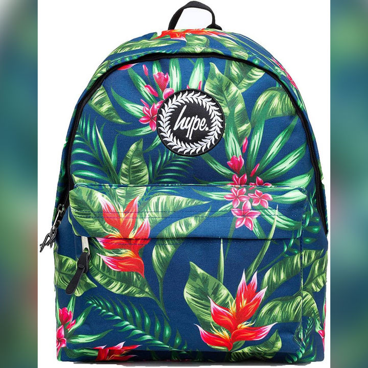 Hype Navy Floral Backpack UK Daraz.lk