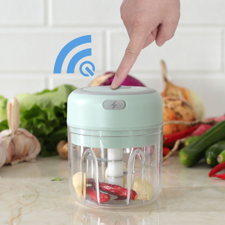 Mini Garlic Chopper Electric Food Processor Garlic Mincer Portable ...