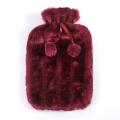 【Popular Categories】 Large Natural 2L Hot Warm Faux Water Bottle Cover Fluffy Pompom Cover. 