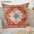 Retro Pillowcase with Invisible Zipper Boho Style Pillowcase Soft Cushion Cover for Couch Sofa Bed Southeast Asian Buyers' Favorite. 