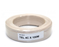 4 CORE INDOOR TELEPHONE FLAT CABLE (100M). 