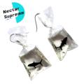 Creative Earrings Piercing Lovely Fish Water Bag Hook Earrings. 