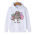 Sweatshirts Manga Cartoon Pusheen Cat Hoodie Funny Children Cat Clothes Kid Girl Boy Manga Sweatshirt Hoody Baby Casual Top. 
