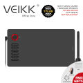 (VEIKK Official store) VEIKK A15PRO Graphics Drawing Tablet 8192 Pressure Sensitivity 10 x 6 inch Large work area Digital Drawing Pad with Passive Stylus 12 Hotkeys with a Scoll Wheel 4 color to choose. 