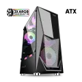 Armaggeddon Tritron 1  ATX Casing /3 ARGB Fans Included. 