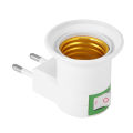 E27 EU Plug Lamp Light Holder Base Socket Converter Adapter with Control Switch. 