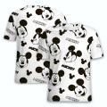 Disney T-shirt Mickey Minnie Mouse cartoon 3D printed clothing Men's and women's oversized T-shirt Children's T-shirt top. 