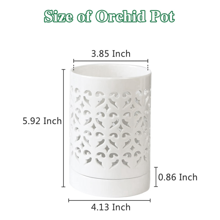 Orchid%20Pots%20with%20Holes,4%20Inch%20Ceramic%20Orchid%20Pot%20for%20Repotting,%20Flower%20Planter%20Pot%20Indoor%20Outdoor,%20Breathable%20Easy%20to%20Use%20White%20-%20Image%202