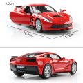 【Hengli jewelry story】Railed/Motor/Cars/Bicycles Chevrolet Corvette C7 Grand Sport Simulation & Toy RMZ 1:36 Alloy Car Model. 