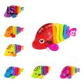 Plastic Fish Toy Colorful Wind-up Fish Toy for Babies Educational Tummy Time Fun Perfect Birthday Gift. 