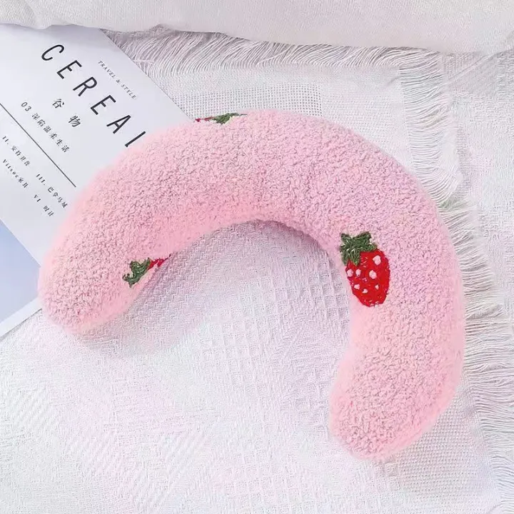 Cat and Dog Pillow Pet Cat Pillow Sleeping Pillow Plush Toys Pet Supplies PP Cotton Filling Cervical Protection Plush Cat and Dog Sleeping U-Shaped Pillow