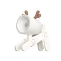 Cartoon Night Light Kid Lamp Mini Deer LED Desk Lamps Cute DIY Portable with Adjustable Phone Holder for Kids Students Bedroom Bookends Nursery Room. 