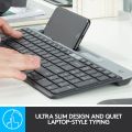 Logitech K580 Slim Multi-Device Wireless Keyboard for Chrome OS - Bluetooth/USB Receiver, Easy Switch, 24 Month Battery, Desktop, Tablet, Smartphone Gaming , Laptop. 