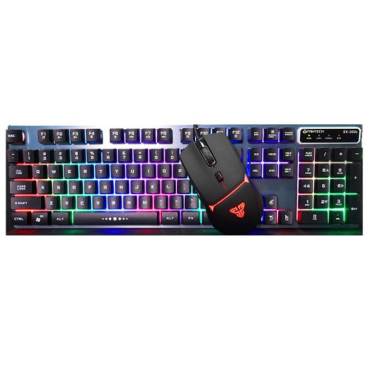 Fantech KX302s Mouse And Keyboard Combo 104Key English Keyboard 8000DPI Adjusted Professional Wired Mouse For Mouse Gamer