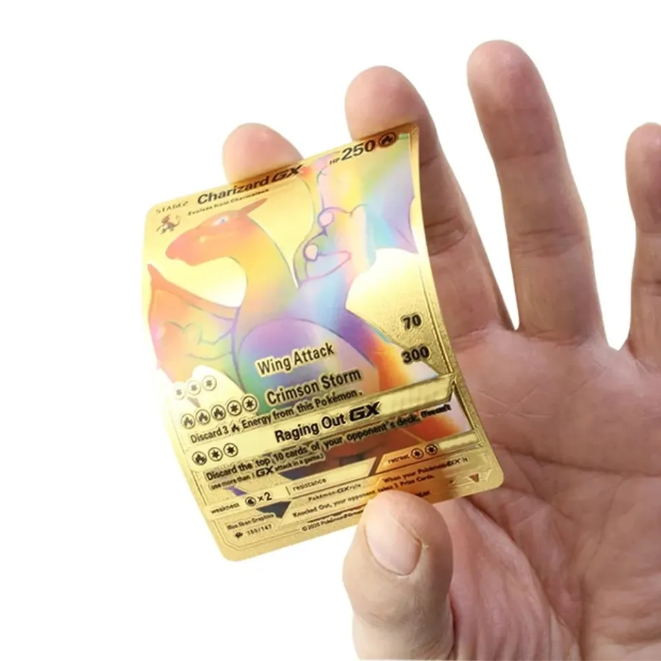 pokemon cards golden Pokmon Cards Pikachu Figure Spanish French English  Letters VMAX GX Energy Card Kids Game Collection Pokemon Gold Silver  CardsParty Games Crafts | Daraz.lk