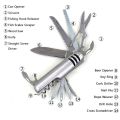 11 in 1 multi purpose folding pocket tools swiss army  survival tools stainless steel outdoor camping hiking. 