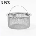 1/3Pcs Stainless Steel Mesh Sink Strainer Filter High Density Handle Sink Filter Kitchen Drainer Drain Hole Filter Trap Waste Screen. 