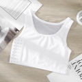 Flat Breast Binder Corset Underwear Women Seamless Summer Short Vest Plus Size Tank Top Bustier. 