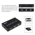 【TianYu Mall】Internal External Network 1A 2-Port Manual USB Sharing Device Switch Box for 2 Computer to Share 1 Printer Scanner. 