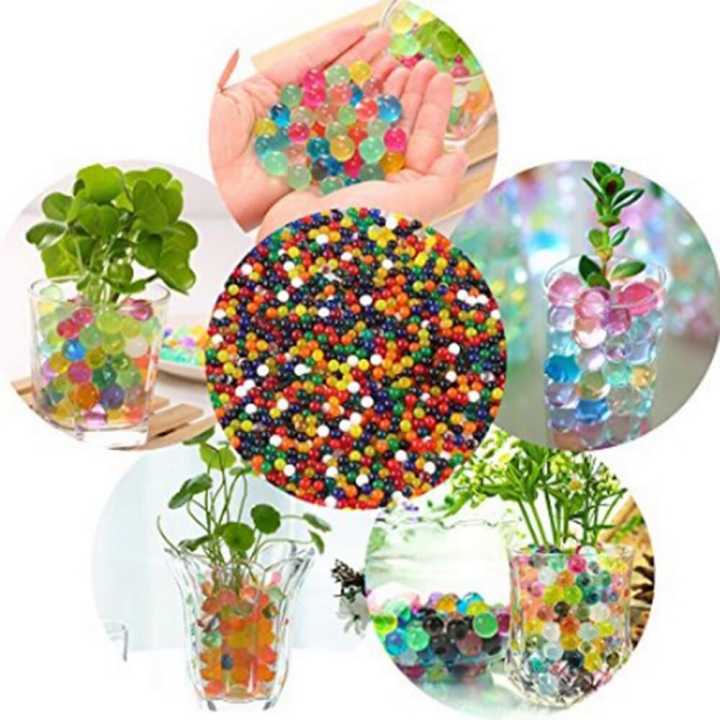 100pcs Water Beads Bio Gel Balls Faux Pearl Jelly Soil Mud Water Plant Flower