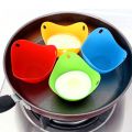 Silicone Egg Poacher Silicone Cup Egg Poaching Pan Poached Egg Maker Microwave Stovetop Egg Cooker With Ring Stander Egg Steamer-Blue. 
