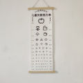 Oufeiton Visual Acuity Chart Clear Printing Adults Kids Wall Visual Acuity Chart Canvas Painting. 