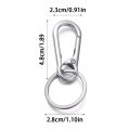 Simple Keychain Metal Car Key Ring Fashion Detachable Carabiner Hook Waist Hanging Key Chain Buckle Men Women Accessories 1Set. 