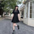 Pure Desire Style Stitching Hollow Dress Summer Large SizeinsTrendy Sweet Girl Zipper Waist Slimming Long Skirt. 