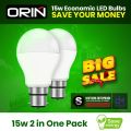 15w Orin High Power Led Light Bulbs 2 IN 1 PACK. 