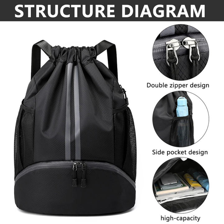 NEW%20Outdoor%20Men%20Sports%20Bags%20Large%20Football%20Basketball%20Bag%20Gym%20Swimming%20Drawstring%20Bag%20Women%20Camping%20Waterproof%20Shoes%20Oxford%20Backpack%20-%20Image%204