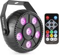 6LED RGB Light washing effect Dj laser Disco ball strobe light Auto Sound activation. 