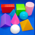Educational Solids Set 9 Pieces Plastic Geometric Shapes. 