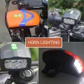 Mountain Cycle LED Headlight Night Riding Flashlight and Horn 2 in 1 Bicycle Headlight. 