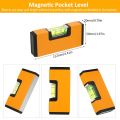 Mini Level Tool Set 4-In-1 Portable Small Bubble Level Magnetic Pocket Level T Level String Level Circular Level Suitable for Woodworking RV Camper Level Telescope Furniture Tripods Camera. 