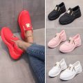 【ALLGOOD】Women Chunky Sneakers Solid Color Platform Shoes Thick Bottom Zipper Women's Vulcanized Shoes Sneakers Zapatos De Mujer. 