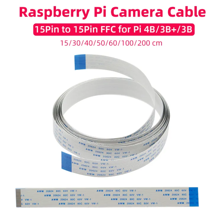 Waveshare CSI FPC Flexible Cable for Raspberry Pi 5, 22 Pin to 15 Pin Pi5 Camera Cable, Suitable for CSI Camera Modules, More Stable Signal Transmission (300 mm
