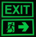 Photoluminescent Emergency Fire Exit Sign Board. 