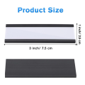 500 Pack Magnetic Label Holder C Channel Magnetic Labels, Magnetic Data Card Holder with Clear Plastic Protector. 