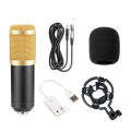Professional Studio Recording Condenser - BM800 - Black + FREE USB Sound Card. 